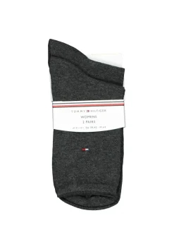 Tommy Hilfiger damessokken Casual (2-pack), uni katoen, antraciet melange