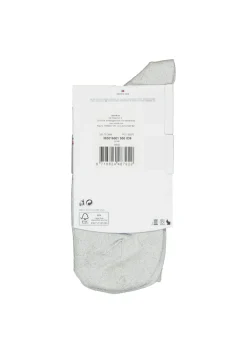 Tommy Hilfiger damessokken Glitter (1-pack), enkelhoog katoen met glitters, zilver