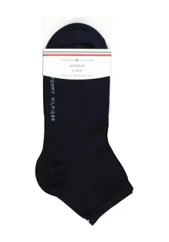 Tommy Hilfiger damessokken Casual Short (2-pack), korte sokken katoen, donkerblauw