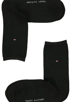 Tommy Hilfiger damessokken Dot (2-pack), uni en gestipt katoen, zwart met wit