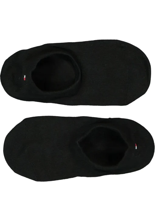 Tommy Hilfiger damessokken Footie (2-pack), onzichtbare sneakersokken katoen, zwart