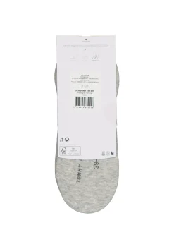 Tommy Hilfiger damessokken Footie (2-pack), onzichtbare sneakersokken katoen, grijs melange