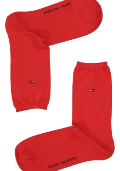Tommy Hilfiger damessokken Casual (2-pack), uni katoen, Tommy rood en blauw