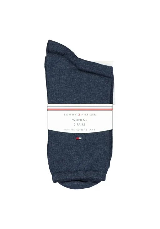 Tommy Hilfiger damessokken Casual (2-pack), uni katoen, jeansblauw