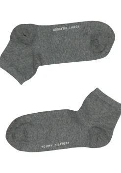 Tommy Hilfiger damessokken Casual Short (2-pack), korte sokken katoen, midden grijs melange