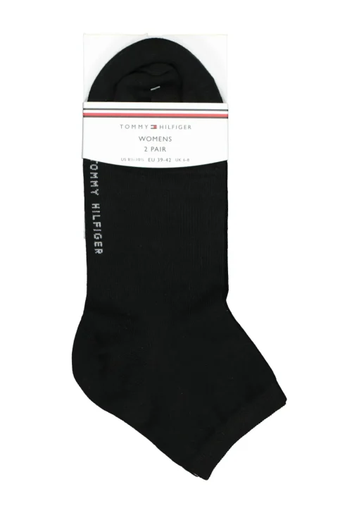 Tommy Hilfiger damessokken Casual Short (2-pack), korte sokken katoen, zwart