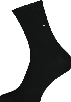 Tommy Hilfiger damessokken Dot (2-pack), uni en gestipt katoen, zwart met wit