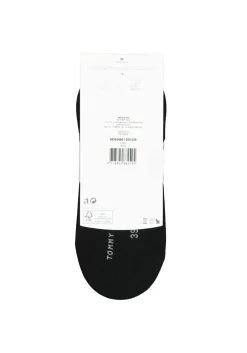 Tommy Hilfiger damessokken Footie (2-pack), onzichtbare sneakersokken katoen, zwart