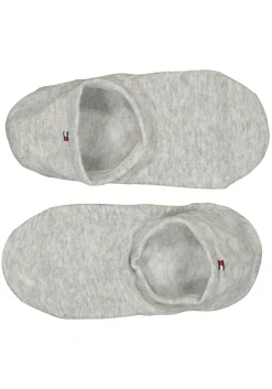 Tommy Hilfiger damessokken Footie (2-pack), onzichtbare sneakersokken katoen, grijs melange