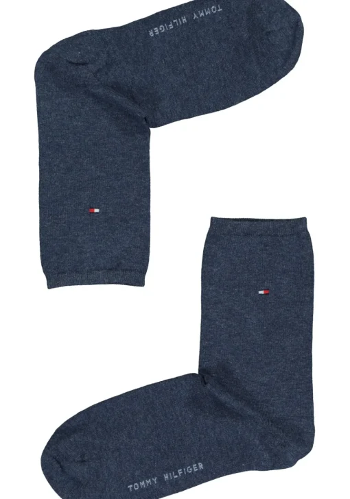 Tommy Hilfiger damessokken Casual (2-pack), uni katoen, jeansblauw