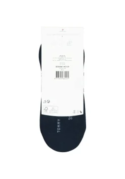 Tommy Hilfiger damessokken Footie (2-pack), onzichtbare sneakersokken katoen, donkerblauw