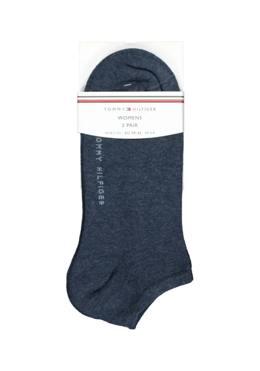 Tommy Hilfiger damessokken Sneaker (2-pack), korte enkelsok katoen, jeansblauw