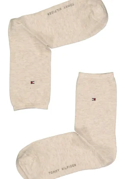 Tommy Hilfiger damessokken Casual (2-pack), uni katoen, licht beige melange