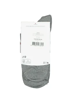 Tommy Hilfiger damessokken Dot (2-pack), uni en gestipt katoen, grijs met wit