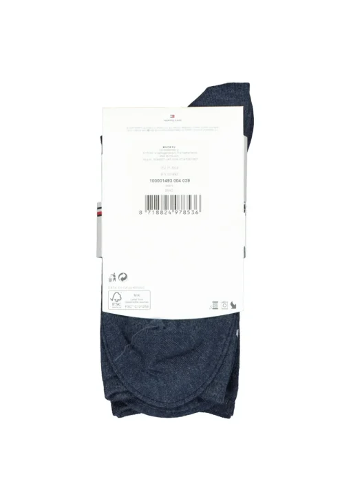 Tommy Hilfiger damessokken Dot (2-pack), uni en gestipt katoen, jeans blauw met wit