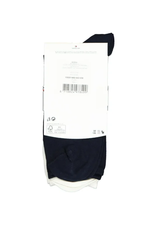 Tommy Hilfiger damessokken Dot (2-pack), uni en gestipt katoen, off white met blauw