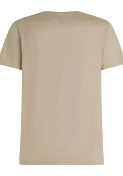 Tommy Hilfiger Essential Regular Fit Solid Tee, heren T-shirt korte mouw O-hals, beige