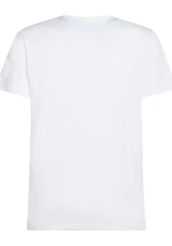 Tommy Hilfiger Flag Box Tee, heren T-shirt korte mouw O-hals, wit