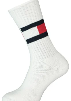 Tommy Hilfiger Flag Socks (1-pack), unisex sportsokken katoen, wit