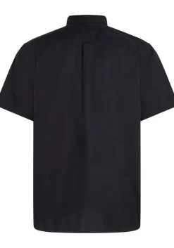 Tommy Hilfiger Flex Poplin Regular Fit Shirt, korte mouw, popeline, zwart