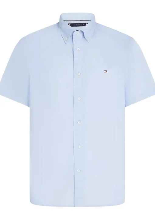 Tommy Hilfiger Flex Poplin Regular Fit Shirt, popeline, lichtblauw