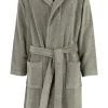 Tommy Hilfiger heren badjas, dik badstof, grijs