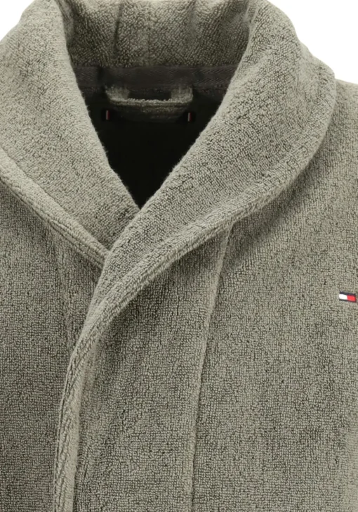 Tommy Hilfiger heren badjas, dik badstof, grijs