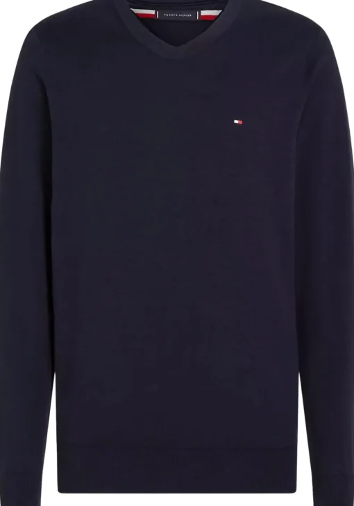 Tommy Hilfiger heren pullover katoen, donkerblauw