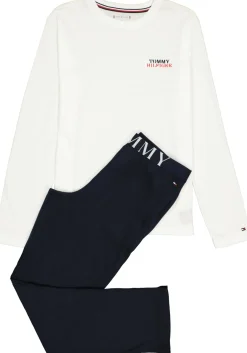 Tommy Hilfiger heren pyjama, wit met blauw
