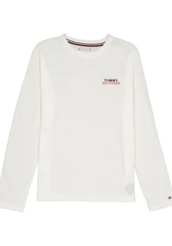 Tommy Hilfiger heren pyjama, wit met blauw