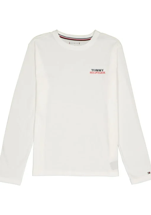 Tommy Hilfiger heren pyjama, wit met blauw