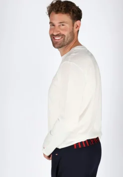 Tommy Hilfiger heren pyjama, wit met blauw