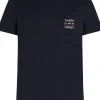 Tommy Hilfiger Hilfiger Stack Tee, heren T-shirt korte mouw O-hals, donkerblauw