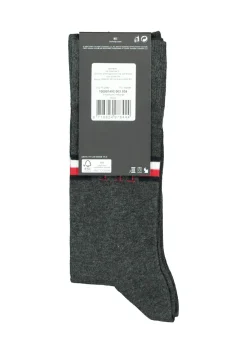 Tommy Hilfiger Iconic Logo Stripe Socks (2-pack), herensokken katoen, grijs