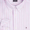 Tommy Hilfiger Linen Essential Regular Fit Shirt, structuur, roze met wit gestreept
