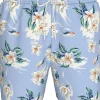 Tommy Hilfiger Medium Drawstring swimshort, heren zwembroek, lichtblauw met bloemen print