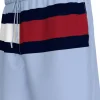 Tommy Hilfiger Medium Drawstring swimshort, heren zwembroek, lichtblauw met Tommy vlag