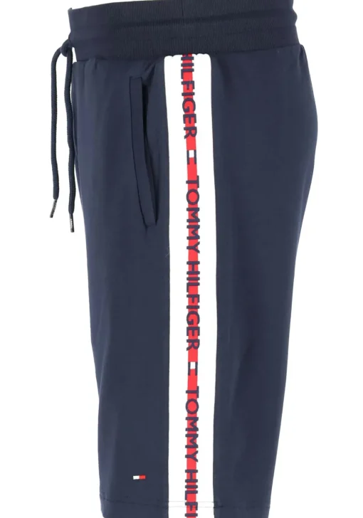 Tommy Hilfiger Nature Tech track pant, heren joggingbroek kort, normale dikte, blauw