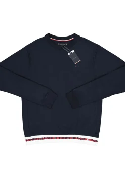 Tommy Hilfiger Nature Tech sweatshirt, heren trui O-hals, middeldik, blauw