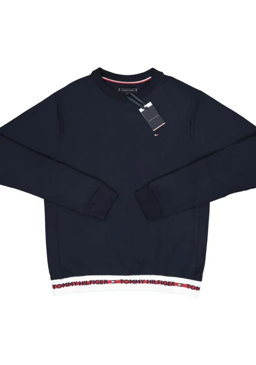 Tommy Hilfiger Nature Tech sweatshirt, heren trui O-hals, middeldik, blauw