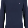 Tommy Hilfiger O-hals trui katoen met kasjmier, Pima Organic Cotton Cashmere, donkerblauw (Desert Sky)