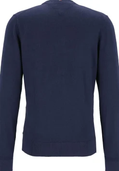 Tommy Hilfiger O-hals trui katoen met kasjmier, Pima Organic Cotton Cashmere, donkerblauw (Desert Sky)