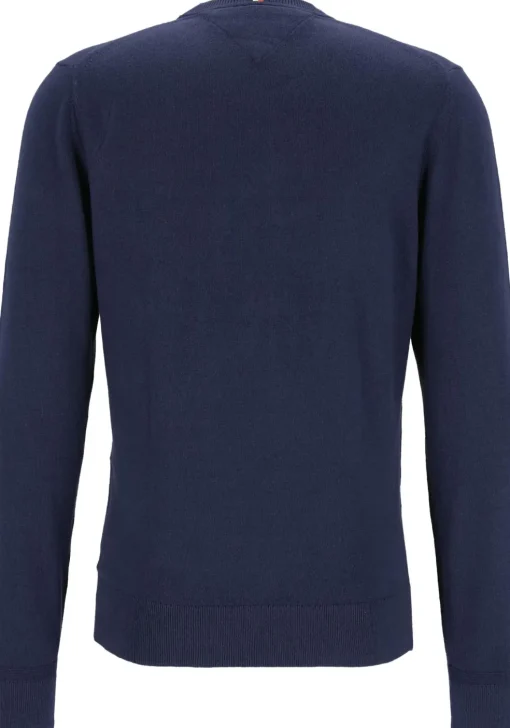 Tommy Hilfiger O-hals trui katoen met kasjmier, Pima Organic Cotton Cashmere, donkerblauw (Desert Sky)