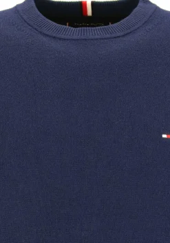 Tommy Hilfiger O-hals trui katoen met kasjmier, Pima Organic Cotton Cashmere, donkerblauw (Desert Sky)