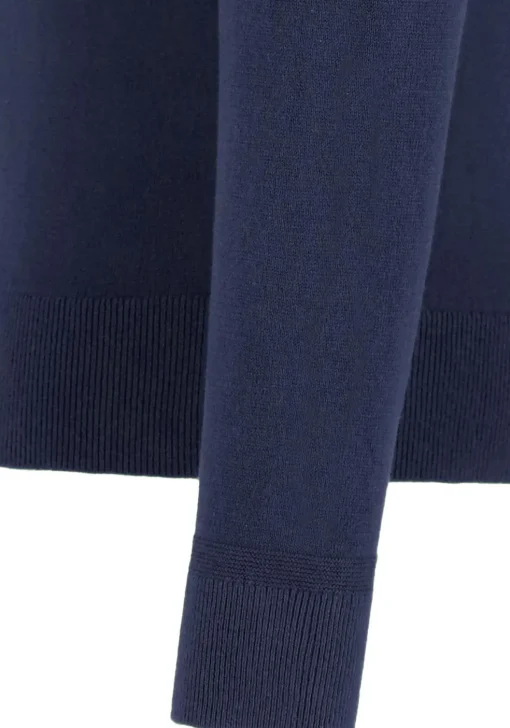Tommy Hilfiger O-hals trui katoen met kasjmier, Pima Organic Cotton Cashmere, donkerblauw (Desert Sky)