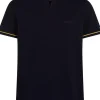 Tommy Hilfiger Open Collar Tipped Regular Polo, heren poloshirt, donkerblauw