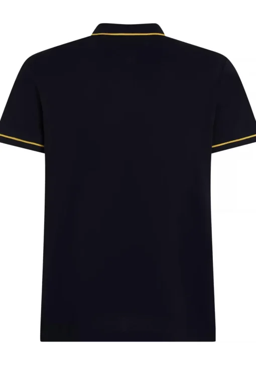 Tommy Hilfiger Open Collar Tipped Regular Polo, heren poloshirt, donkerblauw