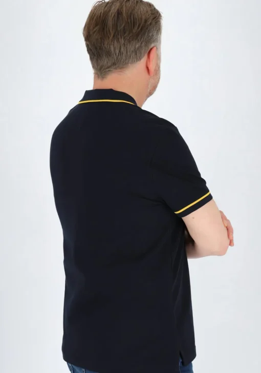 Tommy Hilfiger Open Collar Tipped Regular Polo, heren poloshirt, donkerblauw