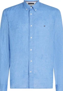 Tommy Hilfiger Pigment Dyed Regular Fit Shirt, popeline, middenblauw