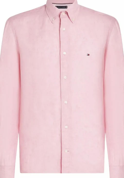 Tommy Hilfiger Pigment Dyed Regular Fit Shirt, popeline, roze